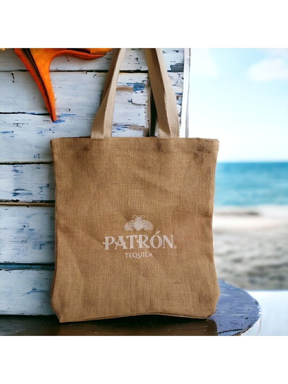 Patron Jute Tote Bag #1 - Perfect for the beach (or grocery store)